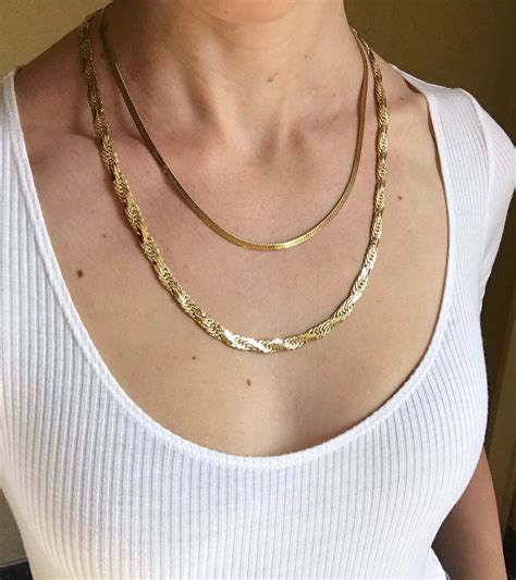 etsy gold chain necklace|vintage gold chain necklace.